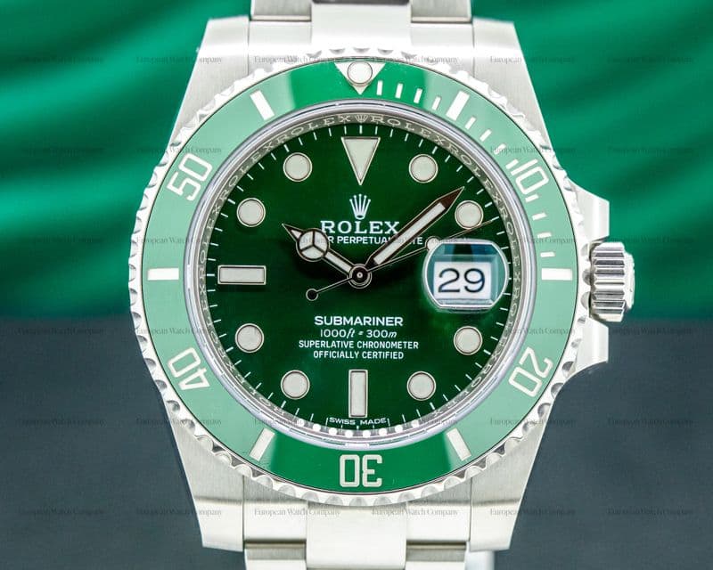 Rolex Submariner 116610LV "HULK" Green Ceramic Bezel Green Dial SS