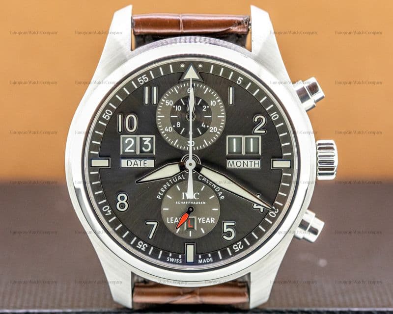 IWC Spitfire Pilot Perpetual Calendar Slate Dial Stainless