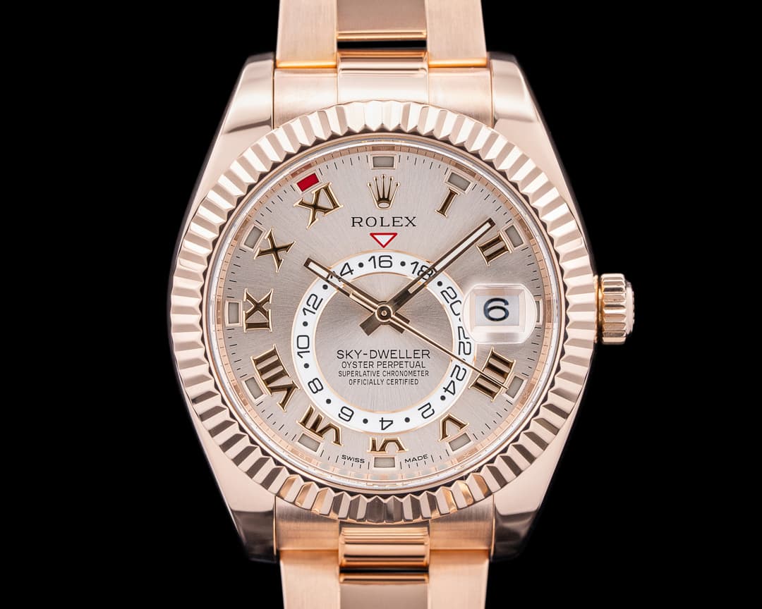 Rolex 326935 Sky-Dweller 18K Everose Gold Sundust Pink Roman Dial