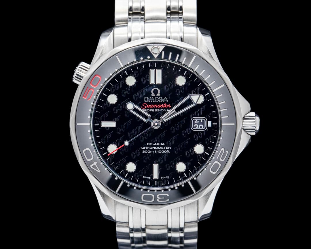 Omega Seamaster Diver 300M "James Bond 50th Anniversary" SS Black Dial LIMITED