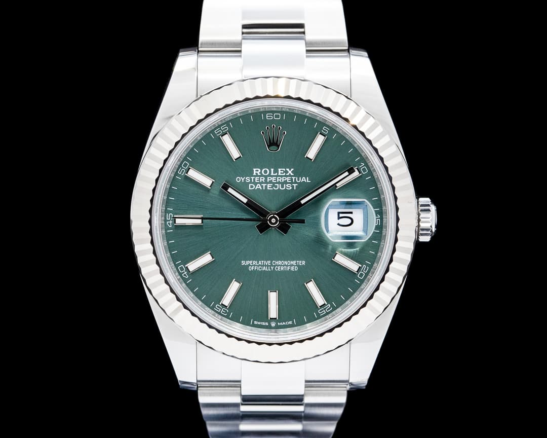 Rolex 126334 Datejust 41 SS Mint Green Dial