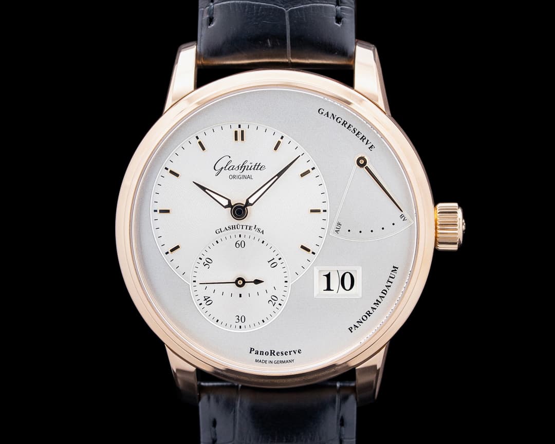 Glashutte Original PanoReserve 18K Rose Gold Silver Dial