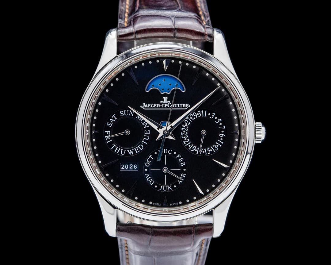 Jaeger LeCoultre Q1308470 Master Ultra Thin Perpetual SS Black Dial