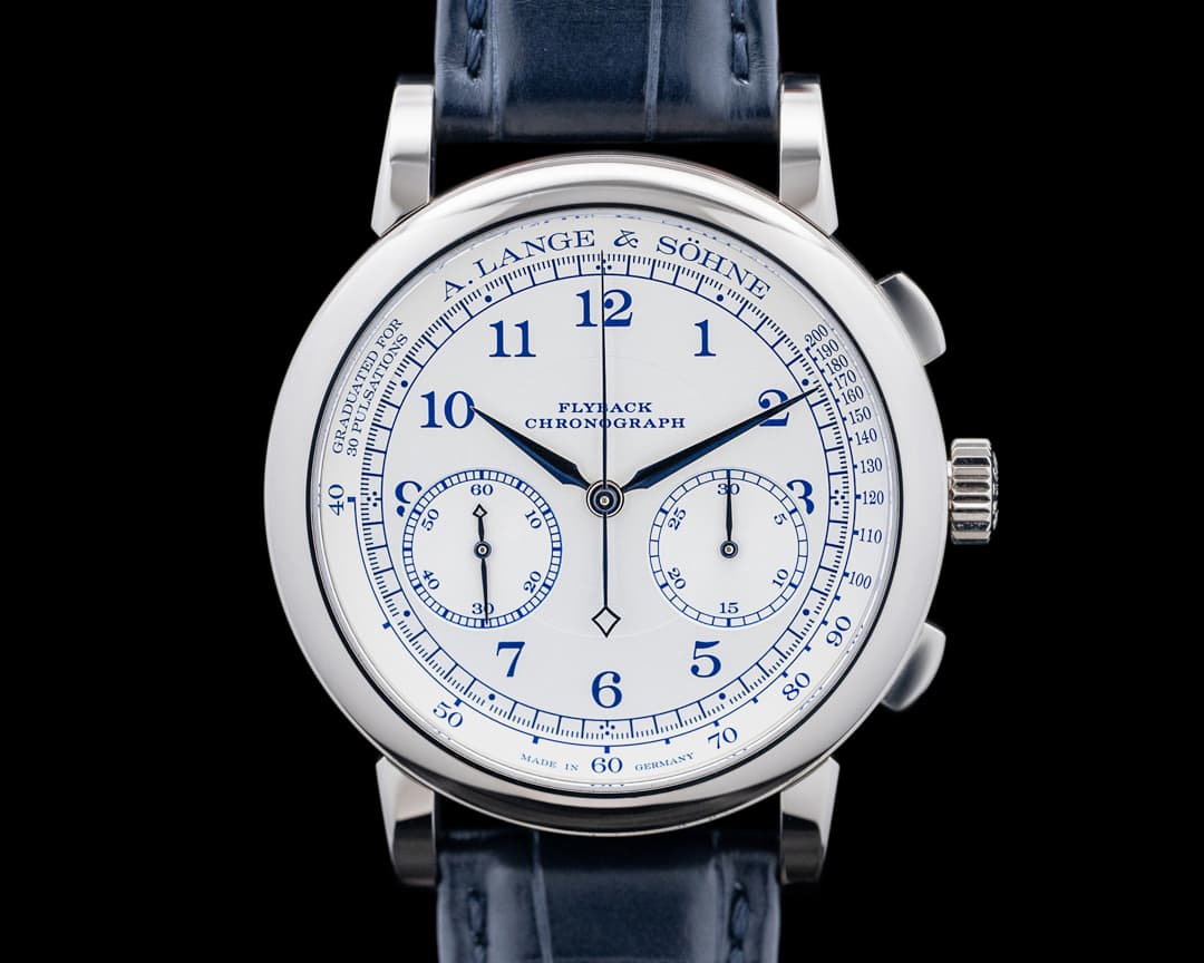 Image of A. Lange and Sohne 1815 Chronograph Pulsometer Boutique 18K WG Silver Dial 2026