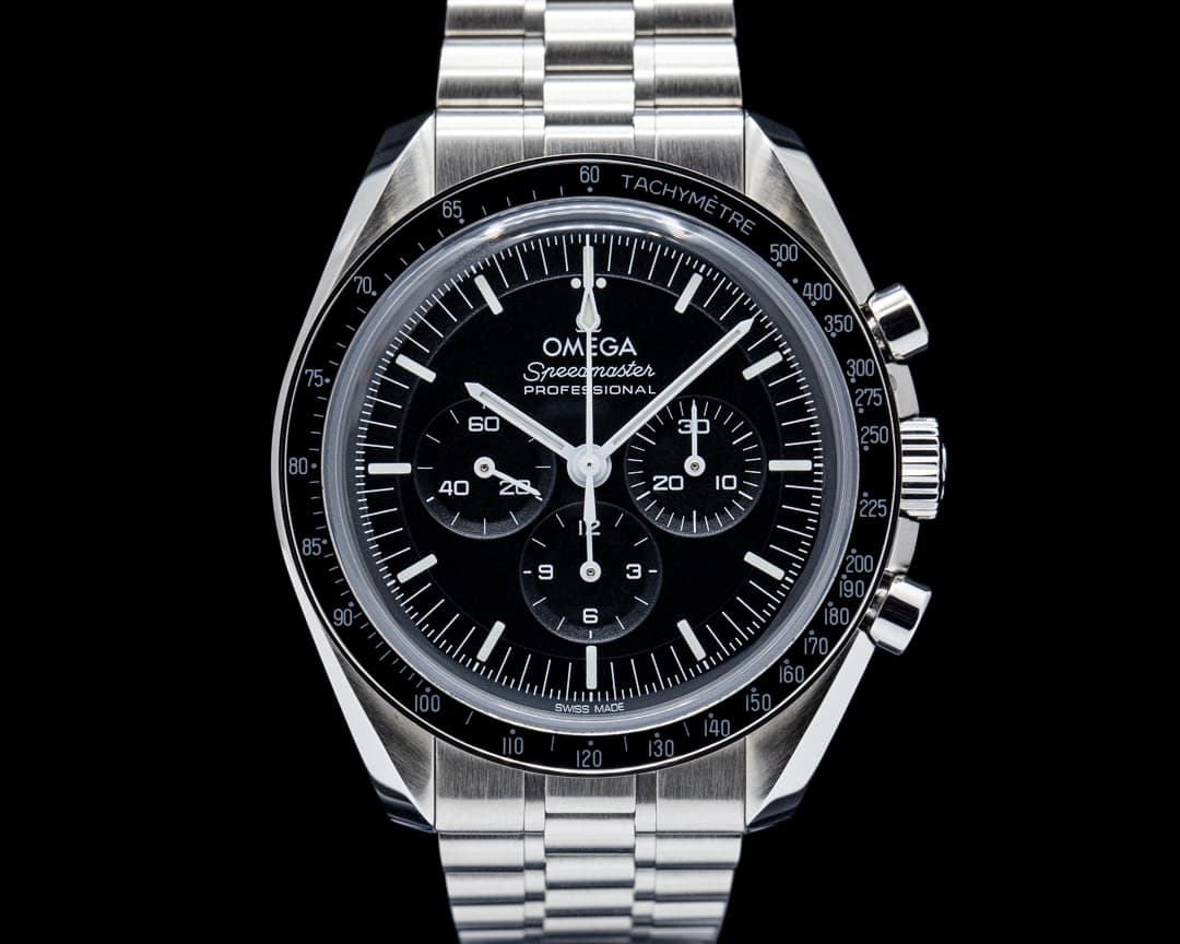 Omega Speedmaster Professional Moonwatch Hesalite SS Black Dial 2025