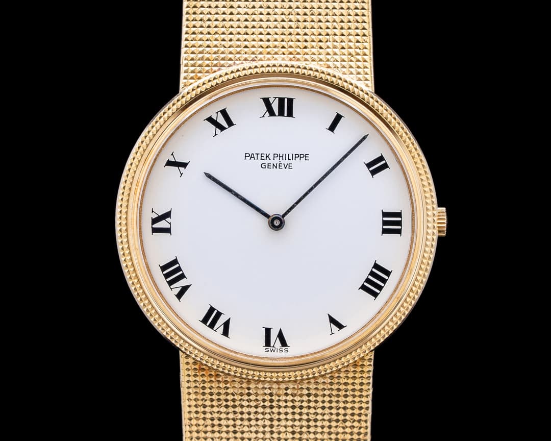 Image of Patek Philippe 3611/1 Calatrava 18K Yellow Gold White Porcelain Roman Dial