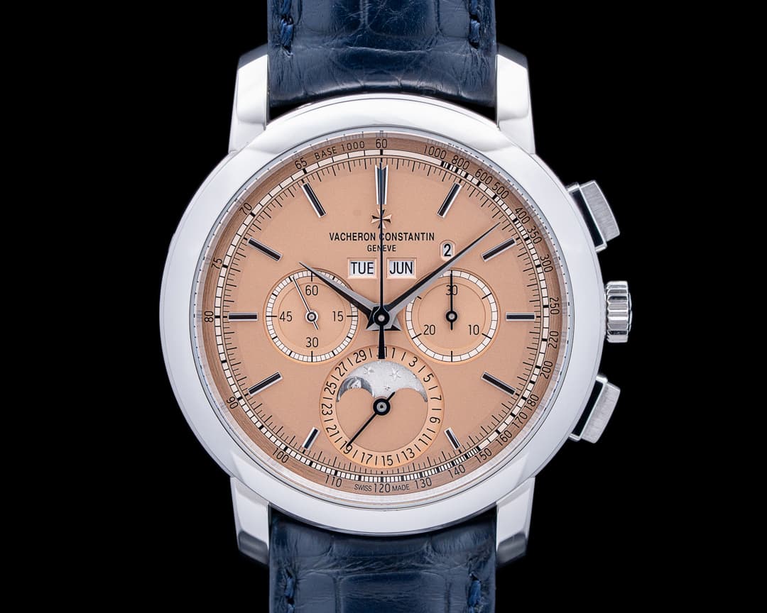 Vacheron Constantin Traditionnelle Perpetual Calendar Chronograph PT Salmon Dial