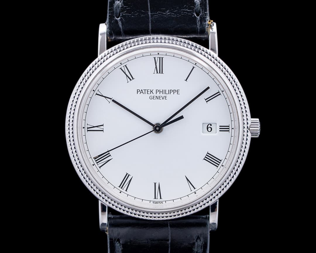 Patek Philippe 3944G Calatrava 18K White Gold White Roman Dial