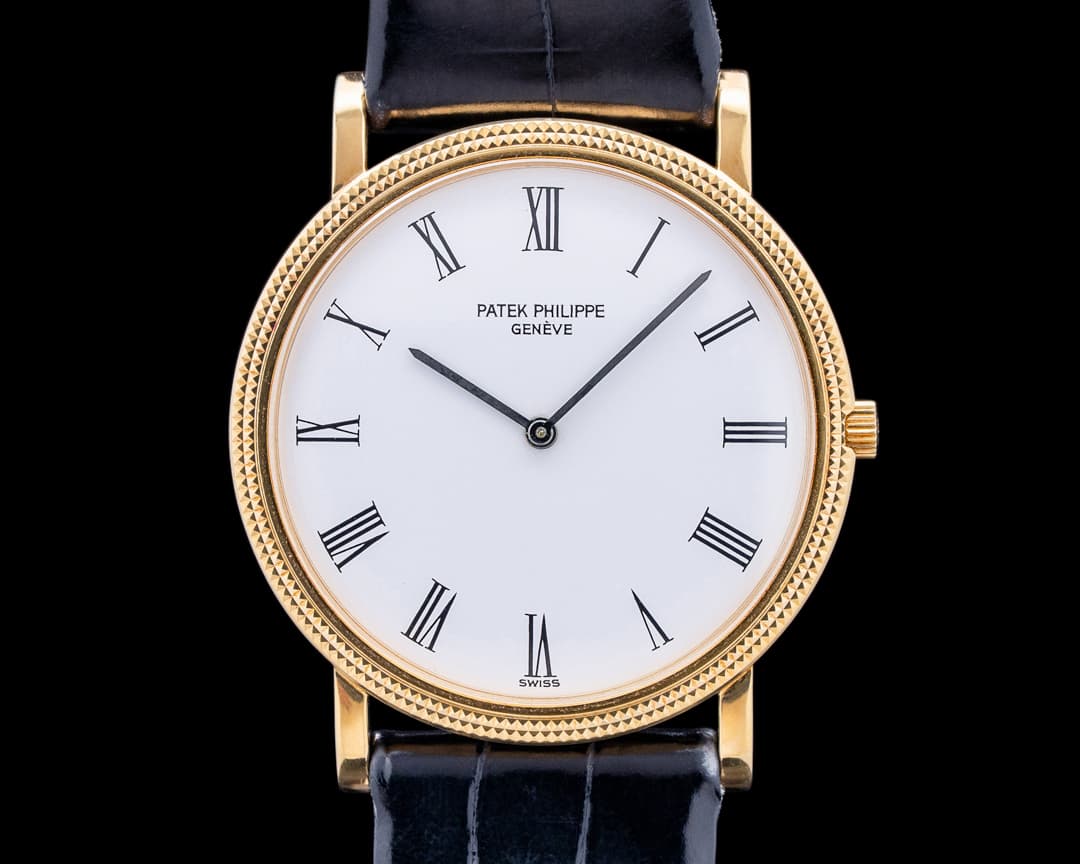 Patek Philippe 3520 Calatrava 18K Yellow Gold White Roman Dial