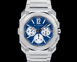 Octo Finissimo Chronograph GMT SS / Blue 