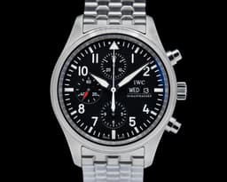 Pilot Chronograph IW377710 SS Black Dial / Bracelet