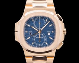 Nautilus 5990/1R Travel Time Chronograph 18k Rose Gold