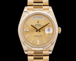 Day Date Presidential Champagne Baguette Dial / Yellow Gold 40MM