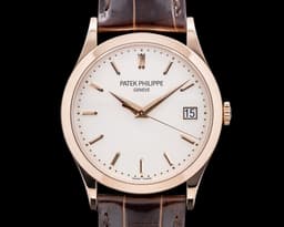 Calatrava 5296R 18K Rose Gold Silver Dial