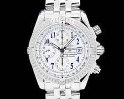 Chronomat Evolution Chronograph Automatic SS White Dial