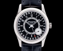 Calatrava 6006G Black Dial 18K White Gold