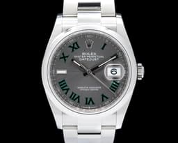 Datejust 36 126200 Wimbledon Roman Dial SS/Oyster UNWORN