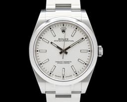 Oyster Perpetual 114300 SS White Stick Dial