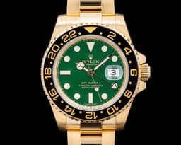 GMT Master II 116718 Green Dial 18K Yellow Gold