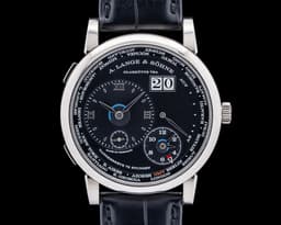 Lange 1 Time Zone 136.029 18K White Gold Black Dial