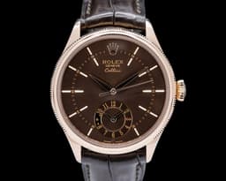 Cellini Dual Time 18K Rose Gold / Chocolate Dial