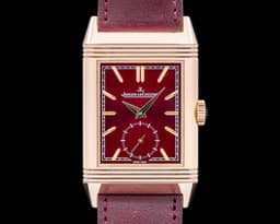 Reverso Tribute Small Seconds 18K Rose Gold / Burgundy Dial