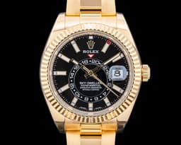 Sky Dweller 18K Yellow Gold Black Dial