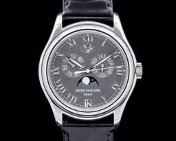 Annual Calendar Moon Phase 5056P Grey Dial Platinum Case