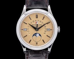 Retrograde Perpetual Calendar Platinum Bronze Dial RARE