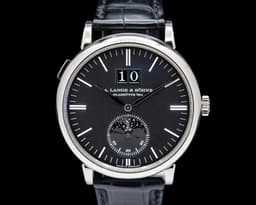 Saxonia Moon Phase Automatik 384.029 18K White Gold / Black Dial