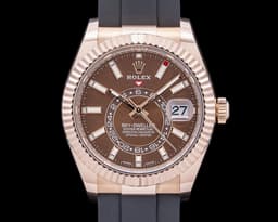 Sky Dweller 326235 Everose 18K Gold Rhodium Dial / Oysterflex