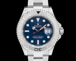 Yacht Master SS Blue Dial Platinum Bezel