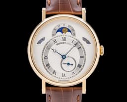 Classique Day & Date Moonphase 18K Yellow Gold Silver Dial