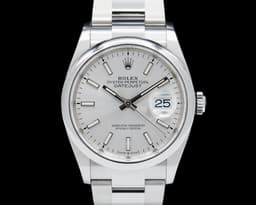 Datejust 36 126200 SS Silver Stick Dial