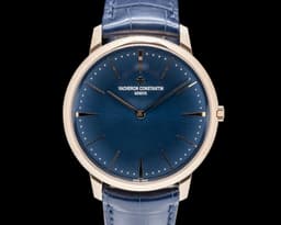 Patrimony Contemporaine 18K Rose Gold Blue Dial