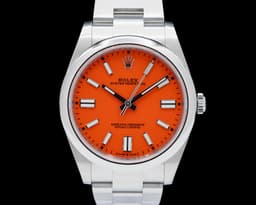 Oyster Perpetual 124300 SS Coral Red Dial