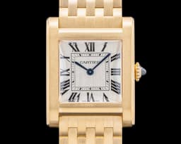 Prive Collection Tank Normale 18K Yellow Gold Silver Dial