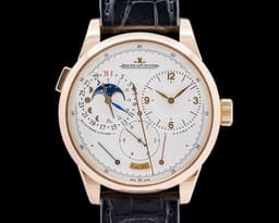 Duomètre à Quantième Lunaire 18K Rose Gold Silver Dial