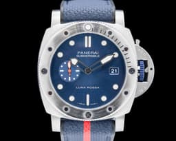 Luminor Submersible Quarantaquattro Luna Rossa SS Blue Dial