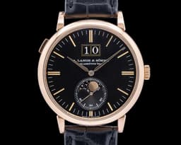 Saxonia Moon Phase Automatik 18K Rose Gold Black Dial