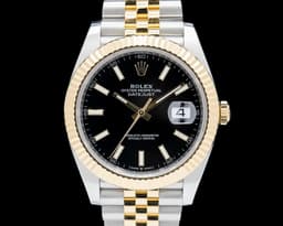 Datejust 41 18K Yellow Gold / SS Black Stick Dial Jubilee