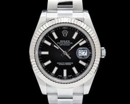 Datejust 41 SS Black Stick Dial