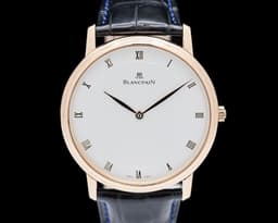 Villeret Ultra-Slim Automatic 18K Rose Gold Silver Dial