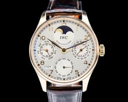 Portuguese Perpetual Calendar II 18K Rose Gold Silver Dial