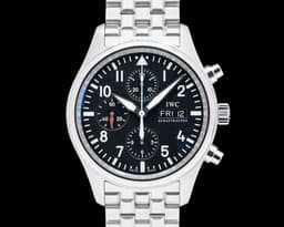 Pilot Chronograph IW377710 SS Black Dial / Bracelet