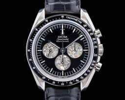 Speedmaster Chronograph Platinum Black Dial 2024