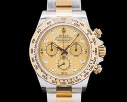 Daytona 116503 18K Yellow Gold / SS Diamond Champagne Gold Dial