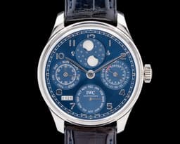 Portuguese Perpetual Calendar 18K White Gold Blue Dial