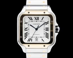 Santos XL Automatic SS / 18K Yellow Gold Silver Dial