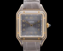 Santos Dumont 18K Yellow Gold Gray Dial